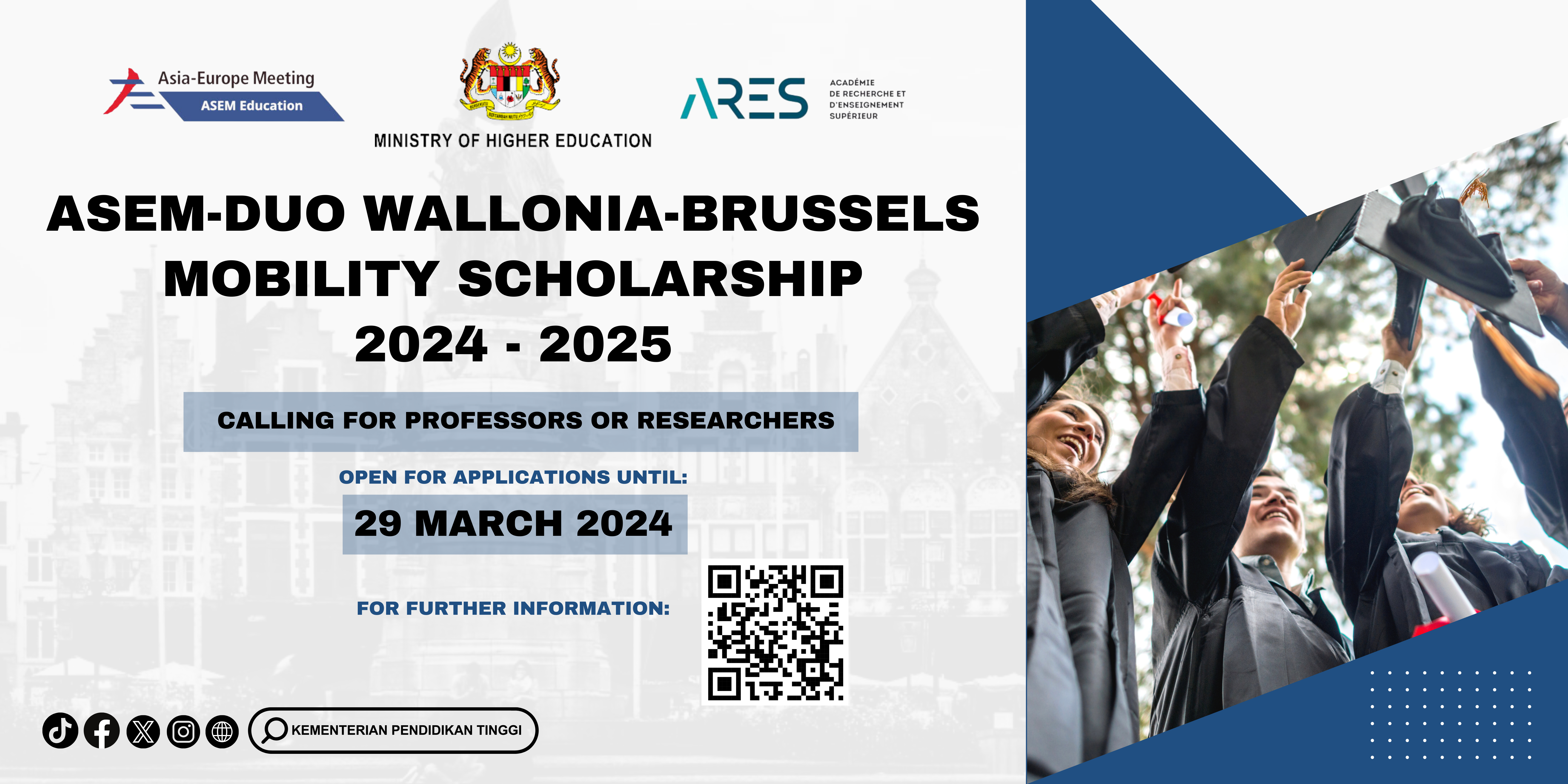 ASEM-DUO WALLONIA-BRUSSELS MOBILITY SCHOLARSHIP 2024 - 2025